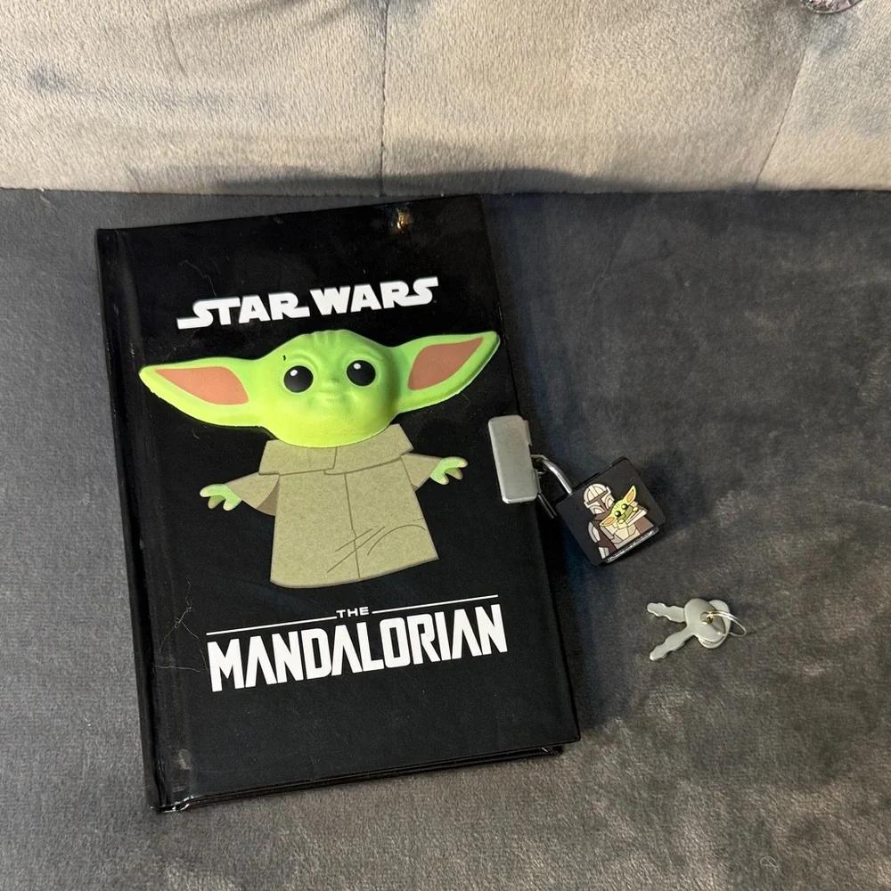 Star Wars Black and Green Mandalorian Journal with Lock